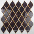 Water Drop Shape Wooden Pattern Porcelain Mosaic